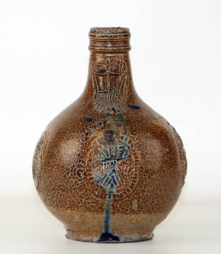 Bartmann jug mask and rosette