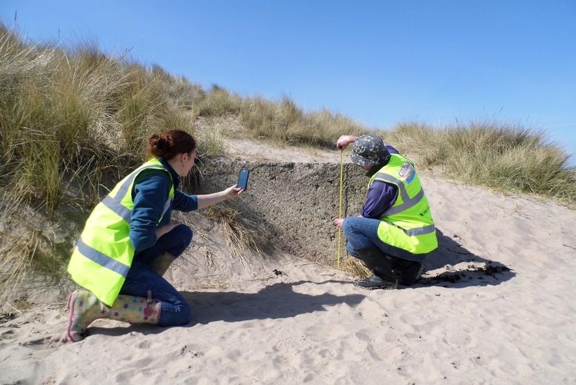 Citizan recording coastal erosion