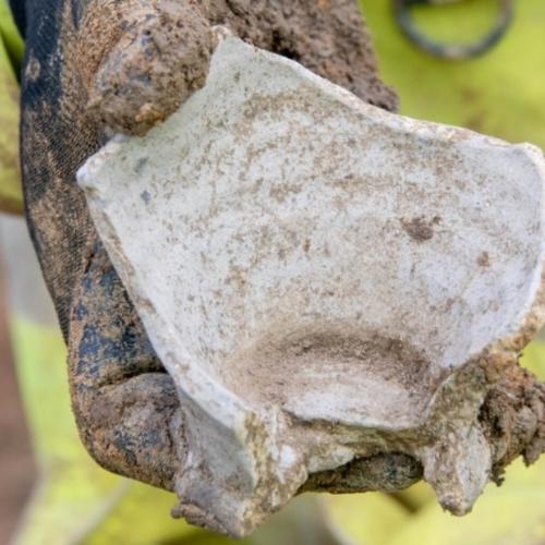 Piece of a Roman vessel from the A428 excavations