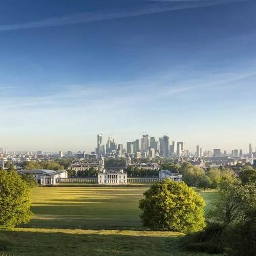 Greenwich Park, view from Wolfe Statue.