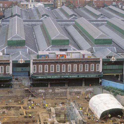 MOLA archaeological excavation of post-medieval Spitalfields market