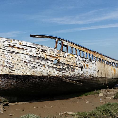  An abandoned vessel at Maldon's 'barge graveyard' (c) CITiZAN