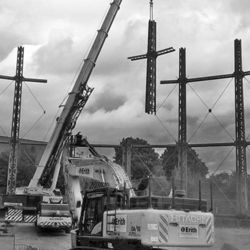 Liverpool's Garston Gasholder, historic building recording (c) MOLA