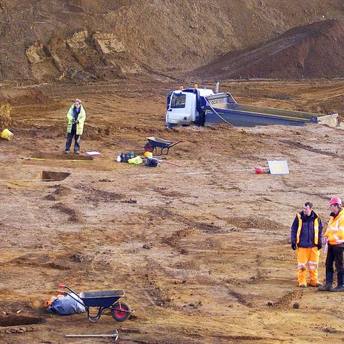 Archaelogical investigations at Harlestone Quarry