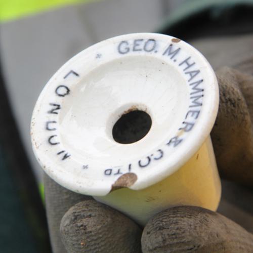 A 19th-century inkwell found on a MOLA archaeological excavation