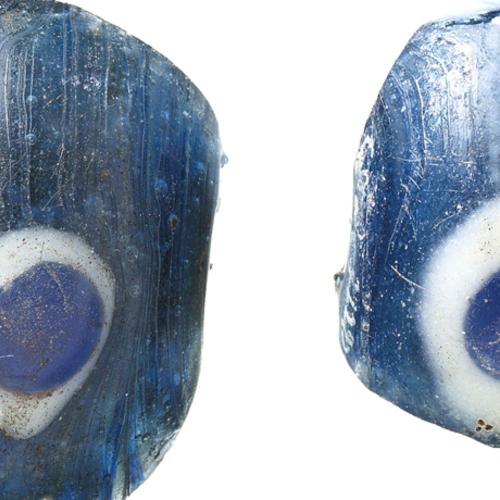 glass bead found in Roman context at 10 Gresham Street