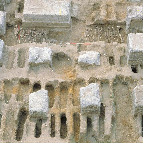 Cemetery excavation at the Royal Mint site in London