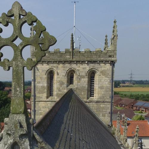 Snaith Priory St Laurence, historic building drone survey (c) MOLA
