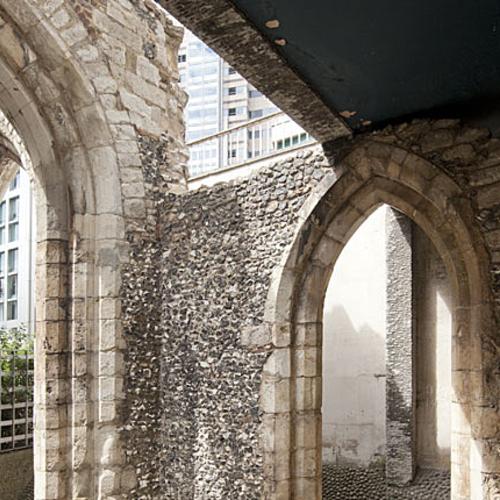 Image of historic walls at London Wall Place