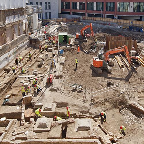 Archaeologists excavating at St Barts