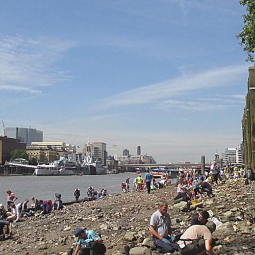 Photograph of the River Thames taken from the foreshore