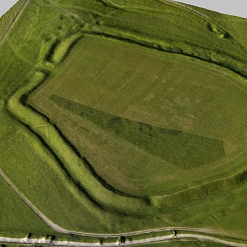 Aerial image of Uffington Castle