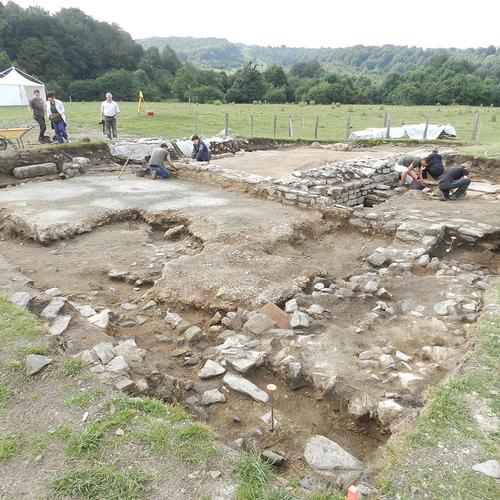 Archaeologists excavating the Roman town of Iturissa